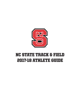 Nc State Track & Field 2017-18 Athlete Guide
