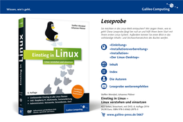 Einstieg in Linux – Linux Verstehen Und Einsetzen 422 Seiten, Broschiert, Mit DVD, 6