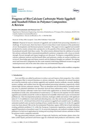 Progress of Bio-Calcium Carbonate Waste Eggshell and Seashell Fillers in Polymer Composites: a Review