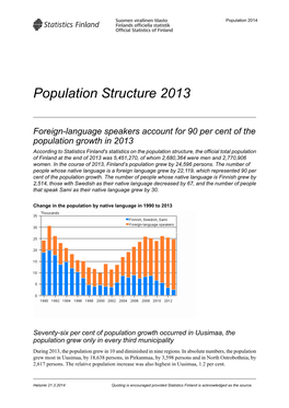 Population Structure 2013