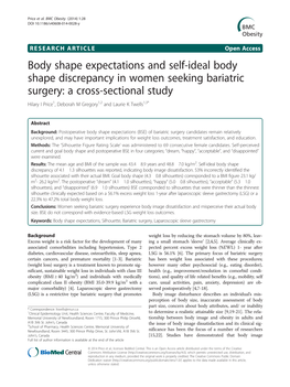 Body Shape Expectations and Self-Ideal Body Shape Discrepancy