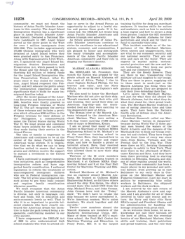 CONGRESSIONAL RECORD—SENATE, Vol. 155, Pt. 9 April 30, 2009