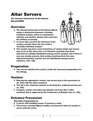 Altar Servers (Cf