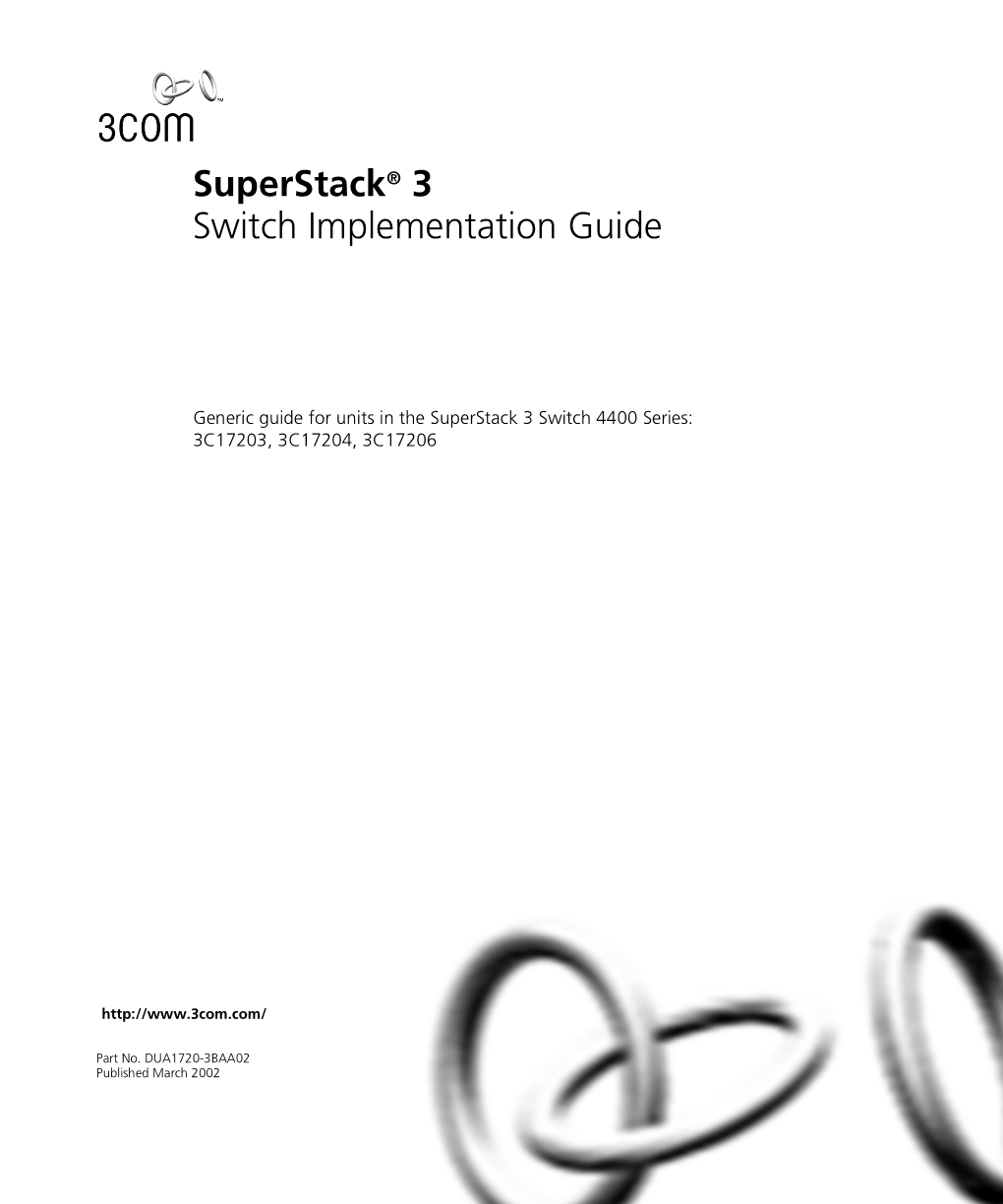 Superstack® 3 Switch Implementation Guide