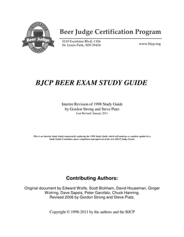 BJCP Exam Study Guide