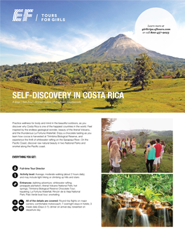 SELF-DISCOVERY in COSTA RICA 8 Days | San José | Arenal Region | Sarapiquí | Guanacaste