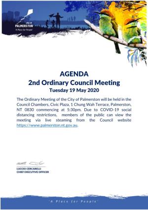 AGENDA 2Nd Ordinary Council Meeting Tuesday 19 May 2020