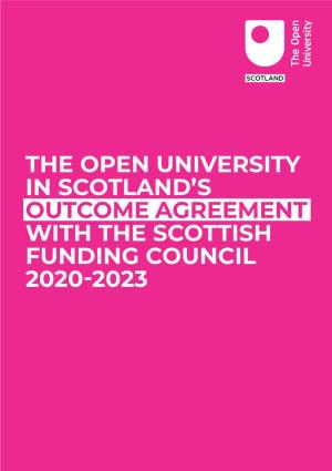 The Open University in Scotland's Outcome Agreement with the Scottish Funding Council 2020-2023