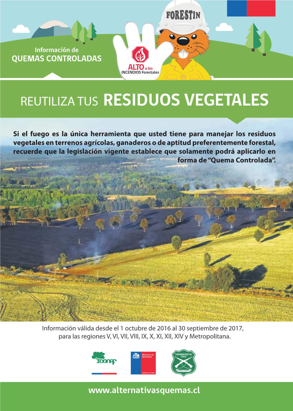 Calendario De Quemas Agrícolas Y Forestales Periodo 2016 - 2017