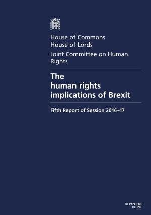 The Human Rights Implications of Brexit