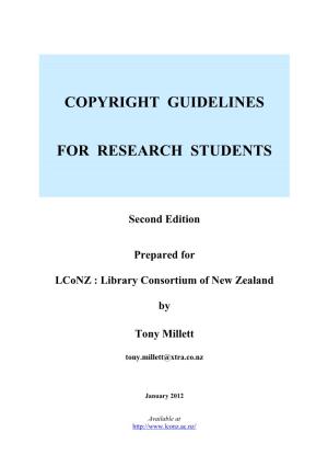 Copyright Guidelines for Research Students