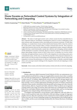 Drone Swarms As Networked Control Systems by Integration of Networking and Computing