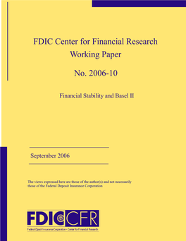 Financial Stability and Basel II