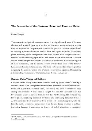 5 the Economics of the Customs Union and Eurasian Union