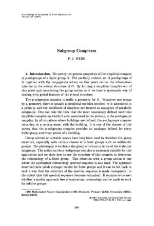Subgroup Complexes