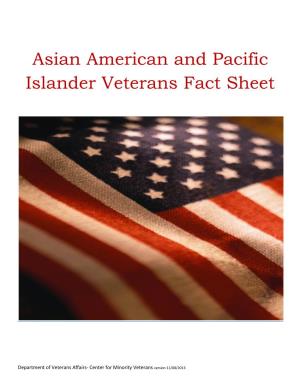 Asian American and Pacific Islander Veterans Fact Sheet