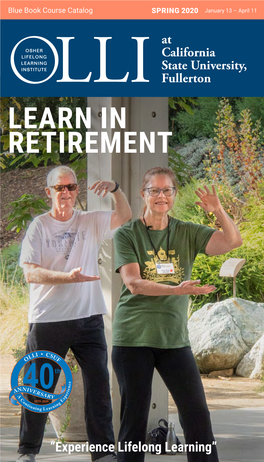 Learn in Retirement Overview of Curriculum