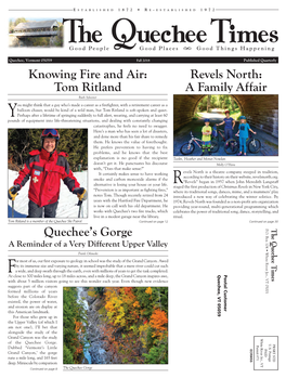 Quechee's Gorge Revels North: a Family Affair Knowing Fire and Air