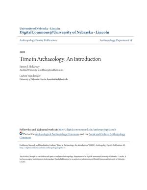 Time in Archaeology: an Introduction Simon J