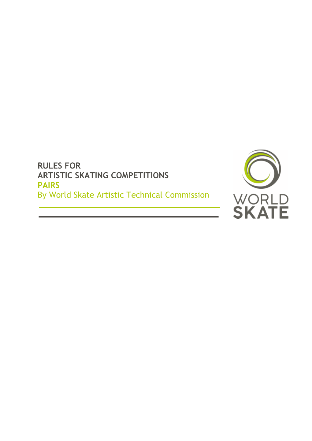 PAIRS by World Skate Artistic Technical Commission