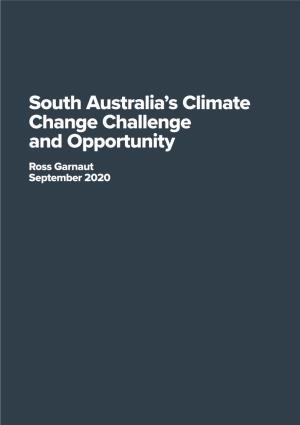 South Australia's Climate Change Challenge and Opportunity