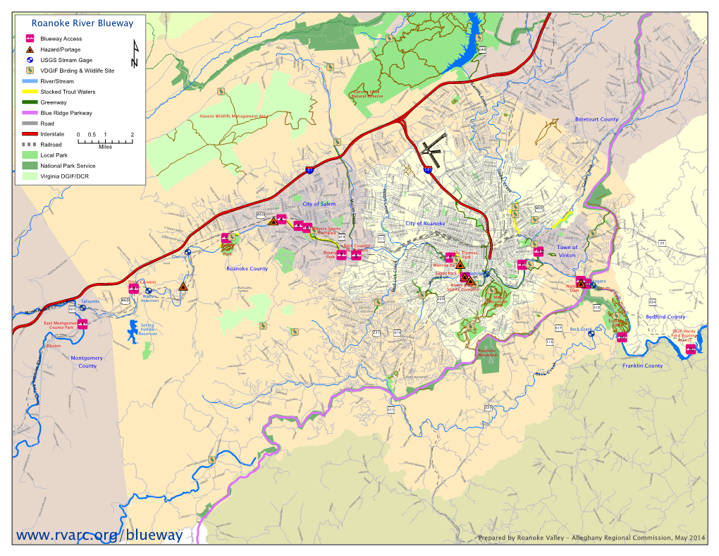 Roanoke River Blueway Access Points