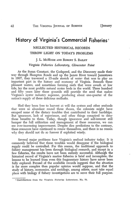 History of Virginia's Commercial Fisheries