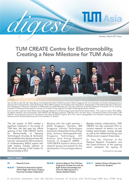 TUM CREATE Centre for Electromobility, Creating a New Milestone for TUM Asia