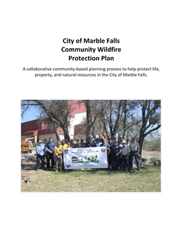 City of Marble Falls Community Wildfire Protection Plan