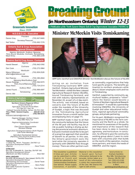 Winter 12-13 a Publication of the North Eastern Ontario Soil & Crop Improvement Association (NEOSCIA)