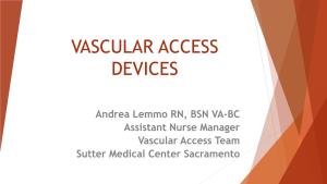 Vascular Access Devices