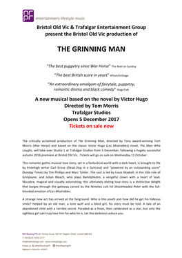 The Grinning Man Trafalgar Announcement