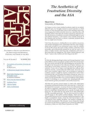 The Aesthetics of Frustration: Diversity and the ASA