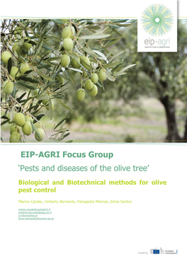 EIP-AGRI Focus Group 'Pests and Diseases of the Olive Tree'