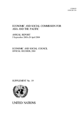 Economic and Social Commission for Asia and the Pacific