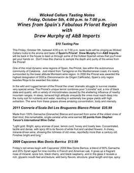 Wines from Spain's Fabulous Priorat Region with Drew Murphy of A&B