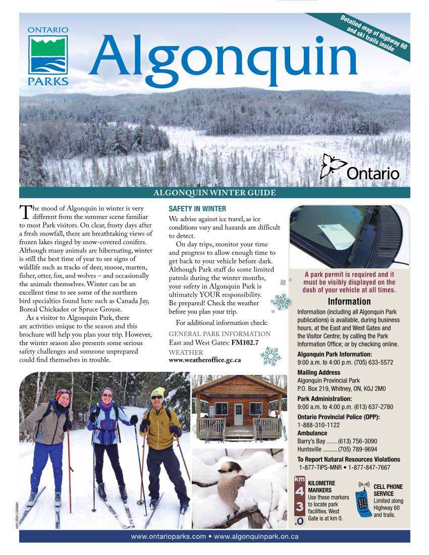 Winter Guide Algonquin Park 2019