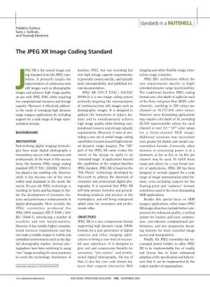 The JPEG XR Image Coding Standard
