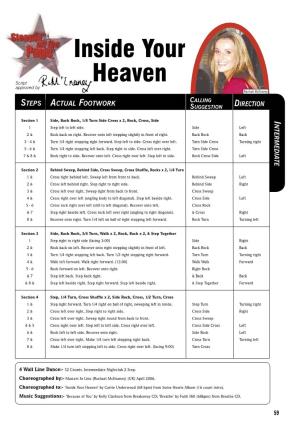 Inside Your Heaven’ by Carrie Underwood Heaven’ (68 Bpm) from Some Hearts Album (16 Count Intro)
