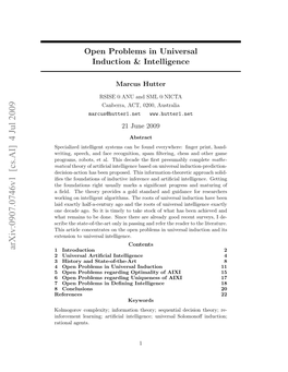 Open Problems in Universal Induction & Intelligence