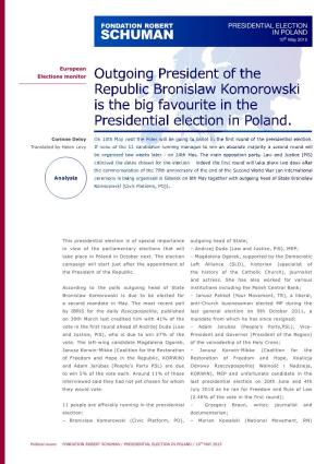 PRESIDENTIAL ELECTION in POLAND 10Th May 2015