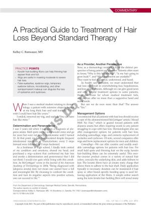 A Practical Guide to Treatment of Hair Loss Beyond Standard Therapy