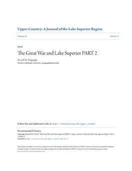 The Great War and Lake Superior PART 2 Russell M