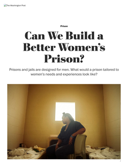 Can We Build a Better Women's Prison?