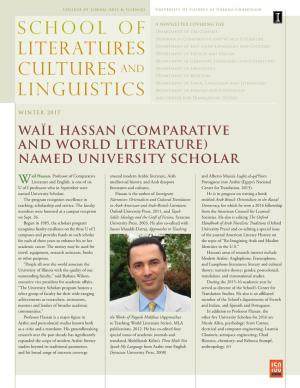 Waïl Hassan (Comparative and World Literature) Named University Scholar