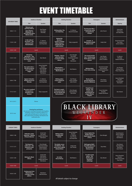 Event Timetable