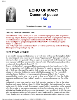 ECHO of MARY Queen of Peace 154