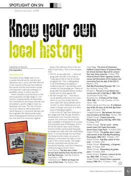 Know Your Own Local History