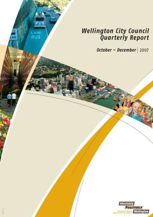 Wellington City Council Quarterly Report