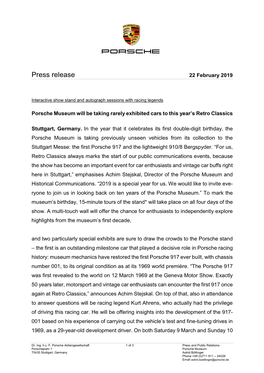 Press Release 22 February 2019